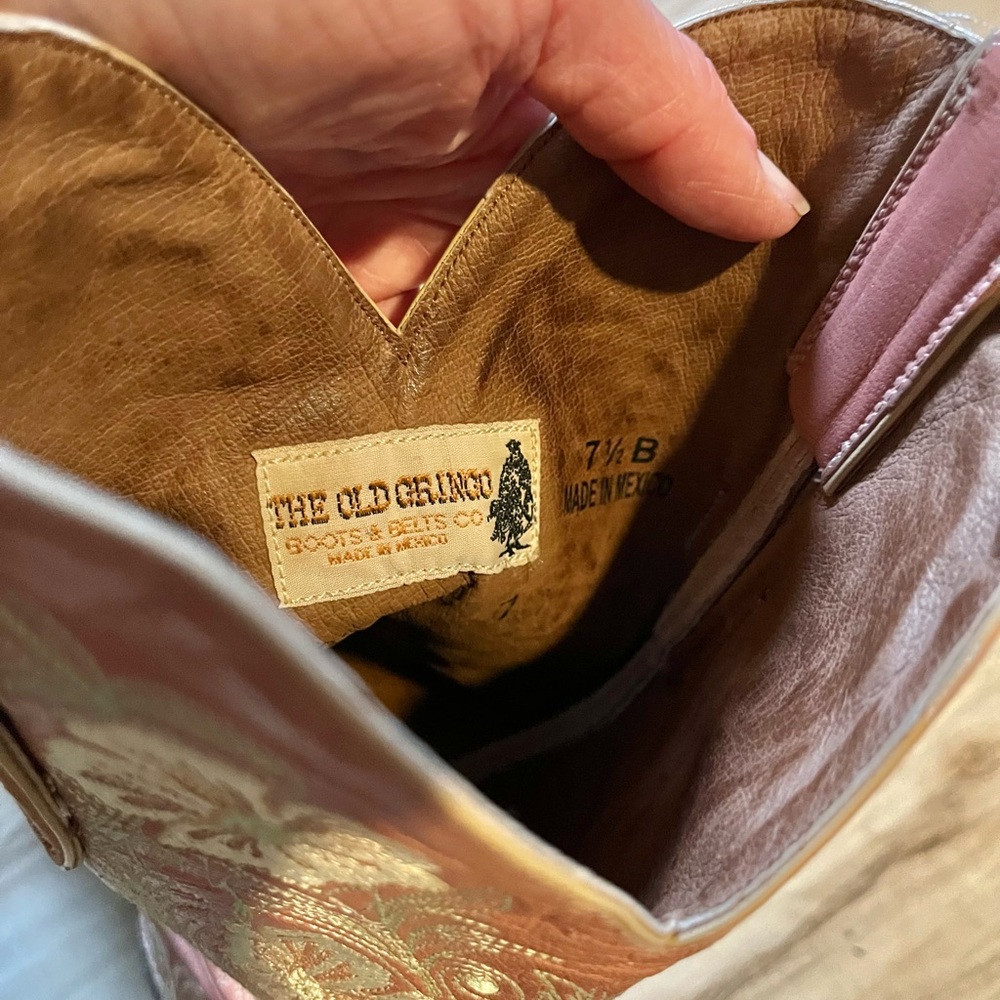 Pink Old Gringo boots - refurbished sole - Picture 9 of 14
